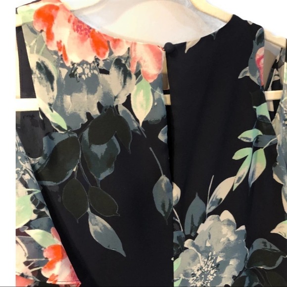 Eliza J floral printed cold-Shoulder shift dress 8 - Picture 7 of 10